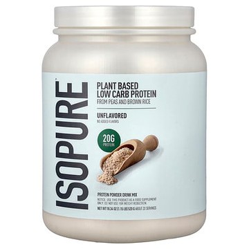 Isopure, 植物基蛋白質粉，原味，1.15 磅（521 克）