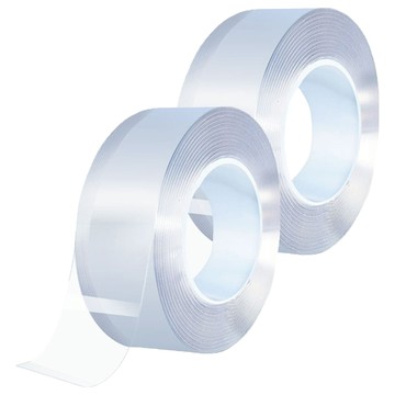 德利生活 強力奈米雙面膠 5公分x300公分 透明無痕 黏性強  2捲