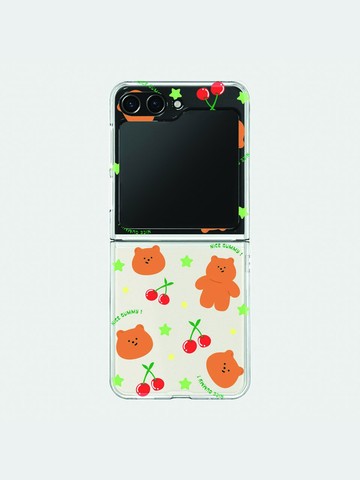 Pattern Star Z Flip Clear Hard Case
