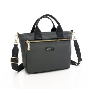 尼龍系列 輕巧手提小方包 鐵灰色 防潑水尼龍 多用背法