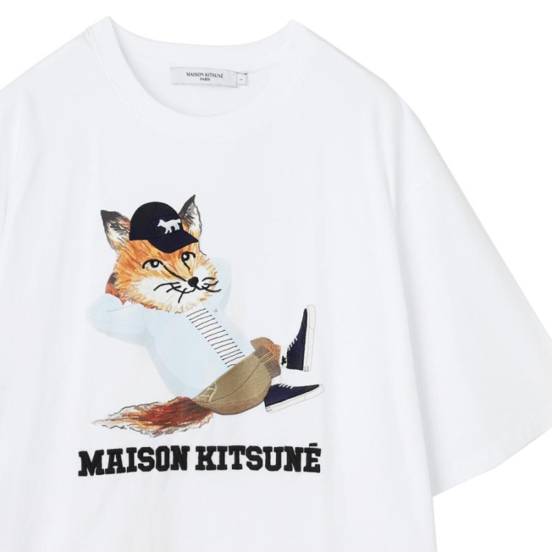 メゾンキツネ MAISON KITSUNE クルーネックTシャツ メンズ