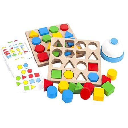 Shape Matching Game Color Sensory Educational Toy, Geometric Shape