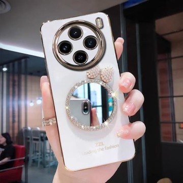 適用vivox100手機殼新款網紅女鏡子x100pro保護套x100s高級感ultra防摔x200全包x100por硅膠300pro潮時尚mini