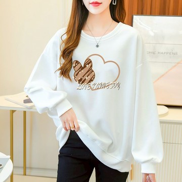 大尺碼長袖衛衣 大學t 長袖大學t 秋冬上衣 內刷毛大學t 長袖上衣 寬鬆大學t 長袖衛衣 大學踢 韓國大學t 大碼女裝