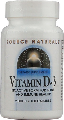 Source Naturals Vitamin D-3 2000 IU - 100 Capsules