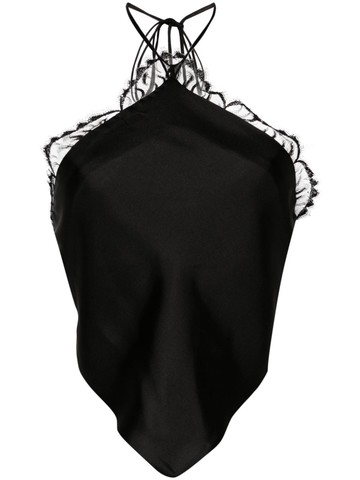 MANURI - open-back silk blouse - women - Silk - L - Black