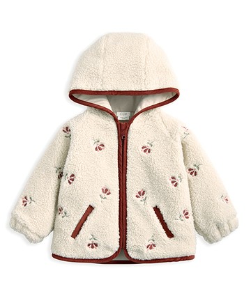 水墨花季-連帽刷毛外套9-12m