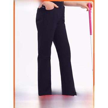 PGM兒童高爾夫服裝女童彈力腰帶長褲 夏季青少年運動時尚微喇叭褲