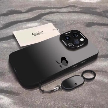 適用蘋果17promax手機殼漸變愛心彩繪iphone16pro新款男女15pm網紅超火14小眾高級感13硅膠12簡約x防摔軟套17