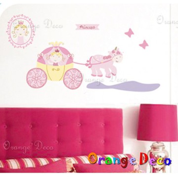 【橘果設計】公主馬車 壁貼 牆貼 壁紙 DIY組合裝飾佈置