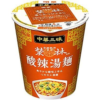 明星 中華三昧 タテ型 赤坂榮林 酸辣湯麺 66g ×12個