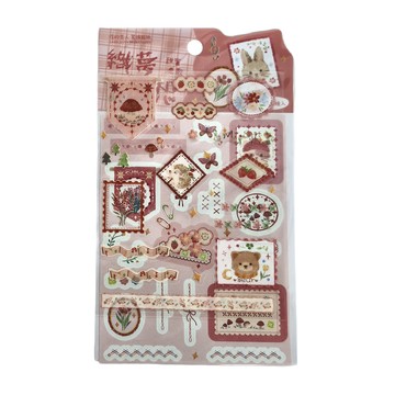 德德小品集 裝飾貼紙 3張  甜蜜戀歌  1組