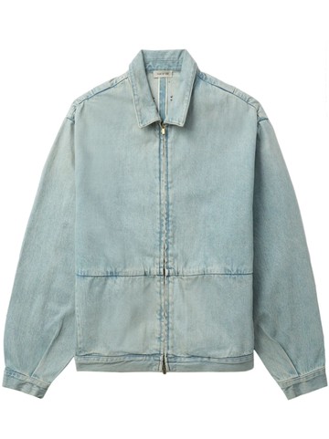 Fear Of God - pleat-detail denim jacket - men - Cotton/Cotton/Polyester - S - Blue