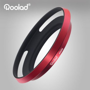 46mm磨砂紅色廣角鏤空遮光罩松下25f1.7徠卡E46M35/1.4CONTAXG28