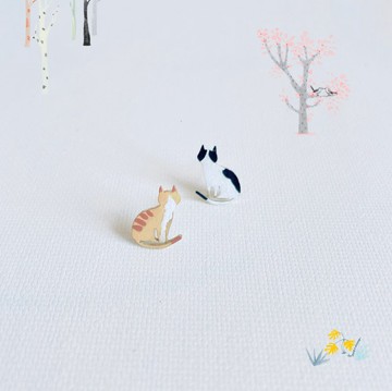 Story No.007 I Friendship I 黃銅耳環 I 貓咪故事 I 手工飾品