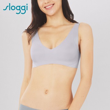 sloggi-ZERO FEEL SOFT BRA全新零感系列後扣式V領無鋼圈內衣 玫瑰灰褐｜88-351UQ