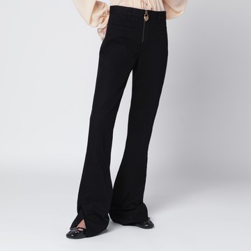 Black slim jeans with charm zip