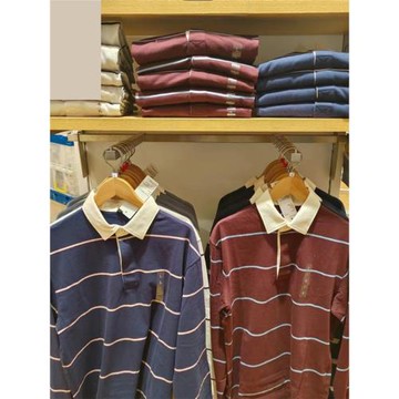 2023男裝女裝秋季休閑polo衫長袖寬松條紋T恤Y462024 462057