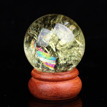 6A收藏級天然巴西黃水晶球擺件原石水晶球家居客廳辦公室一物一圖