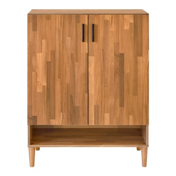 《HOPMA》美背加大加深二門鞋櫃 台灣製造 通風透氣 玄關置物 收納層架-拼版柚木