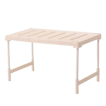 收納整理架鍋架廚房櫥櫃置物架分層下水槽架子可伸縮-白/灰【AAA5213】