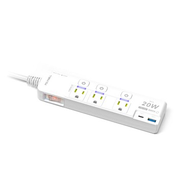 polywell 20w pd qc usb c 快充 充電器 快充頭 電源線 延長線 插座 4切