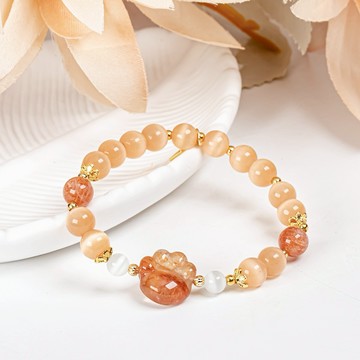 [快速出貨]【石之王】陪伴 | 膠花水晶/貓眼/太陽晶