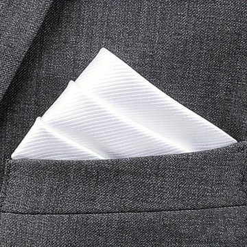 2025新款跨境代發時尚白色男士口袋方巾柔軟手帕跨境代發