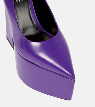 Versace Tempest leather platform pumps