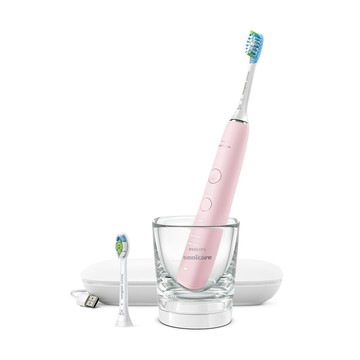【福利品】煥白閃耀智能鑽石音波電動牙刷-粉鑽(HX9912/40)