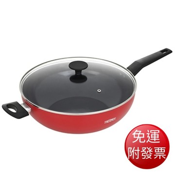 【免運】THERMOS膳魔師 陶瓷不沾炒鍋(32cm)【現貨】