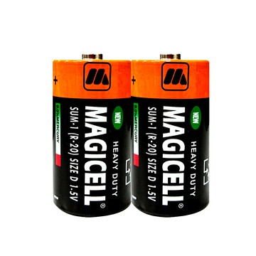 【無敵強MAGICELL】1號D 碳鋅電池2入 收縮包(1.5V)