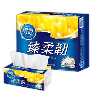 得意 臻柔韌抽取式花紋衛生紙110抽x24包串