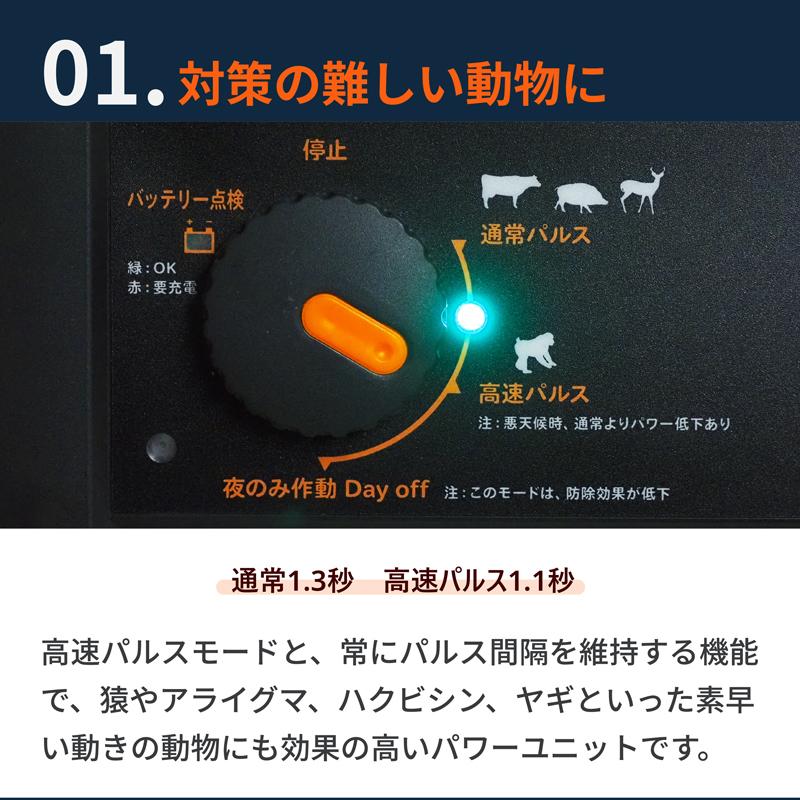 ガラガー 番兵 S60x ソーラー式 高速パルス 光センサー付  [送料無料] 獣害 放牧 電柵 電牧 果樹園