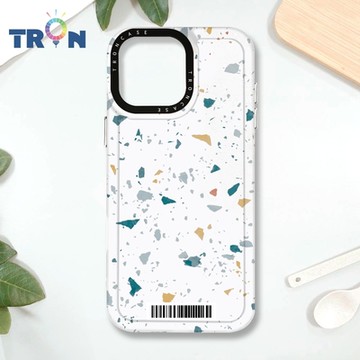 TRON IPHONE 16 PRO MAX 彩色幾何小磨石子A款 防摔 MAGSAFE 磁吸 太空載具殼 透白 手機殼