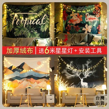 【Meet Life】免運🔥 背景布 掛布 居家裝飾 背景布ins掛布北歐掛毯主播臥室宿捨房間改造布置床頭布掛畵墻布
