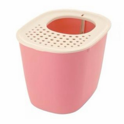 リッチェル ラプレ 砂取りネコトイレ コーラルピンク 猫用 AS-120