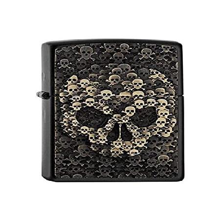 Zippo 「スカル・イン・スカル」ブラックエンブレムライター並行輸入