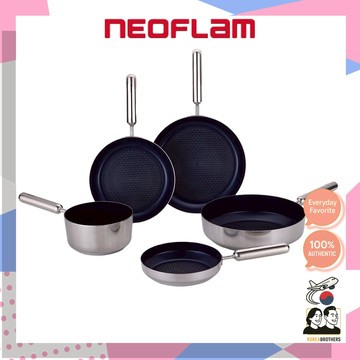 NEOFLAM Edge系列 陶瓷塗層蜂巢不鏽鋼單品鍋具任選（IH適用／非特氟龍不沾塗層)