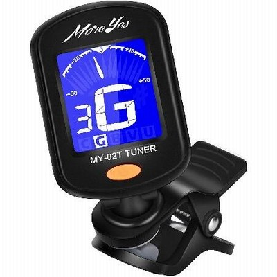 MOREYES Guitar Tuner with 360° Rotate for Guitar, Violin, Chromatic, Ukulele, Bass Easy to Read with LCD Display