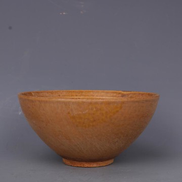 宋吉州窯刻花纏枝嬰戲紋碗老貨精品手工仿古瓷器家居擺件古董古玩1入