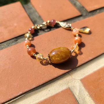 女孩水晶世界-【Treasure】金髮晶 手作 天然水晶手鍊