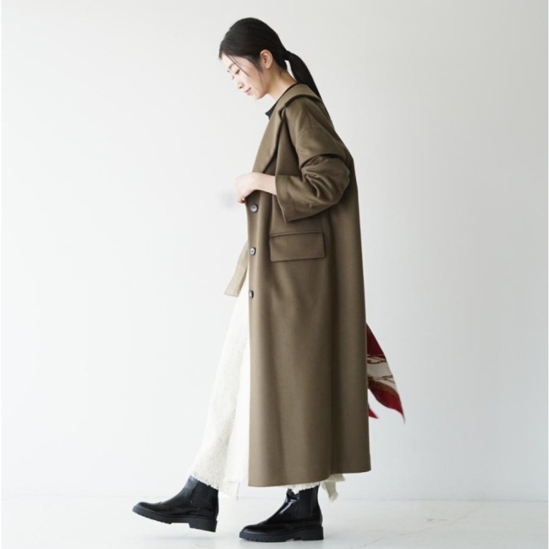 サクラ SACRA ウール カシミア メルトン ロングコート WOOL CASHMERE