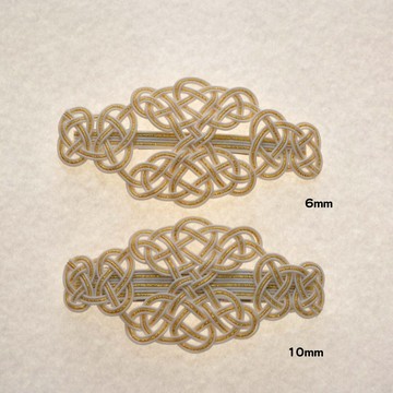 水引髮夾 縷空結 白色 6mm, 10mm