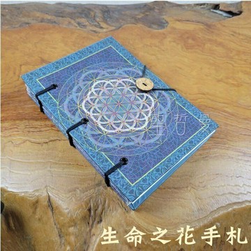 生命之花/貓頭鷹/神聖綠人 手札 手帳本 記事本 筆記本 空白筆記 覺察日記 插畫日記 日記本 萬用筆記本 ??聖哲曼??