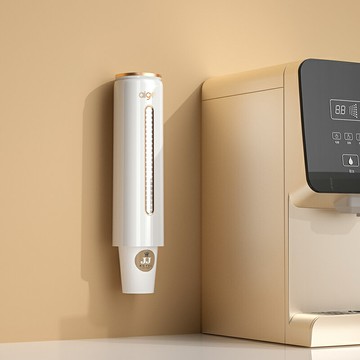 紙杯架 一次性杯子取杯器 一次性杯子架自動飲水機取杯器免打孔紙杯架家用掛壁式防塵置物架【MJ23972】