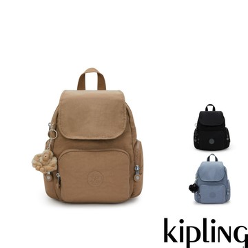 Kipling『猴子包』掀蓋拉鍊後背包-CITY ZIP MINI(多款任選)FW25L1
