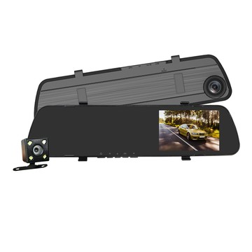 路易視 GX6 1080P GPS測速警報 雙鏡頭 後視鏡行車記錄器