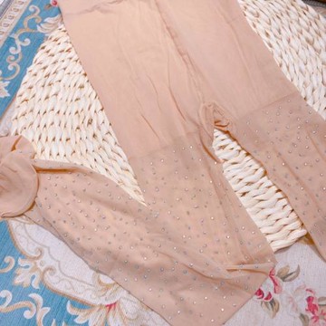 2024新款辣妹前后燙鉆Bling鉆石絲襪性感蹦迪閃閃大碼連褲襪女薄