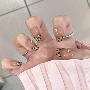 ❤️熱銷穿戴甲❤️會有貓 小豹可可 潮流美感甜酷小紅書衕款純手工穿戴甲手工穿戴甲百搭美甲貼片顯白美甲片 Z6YG